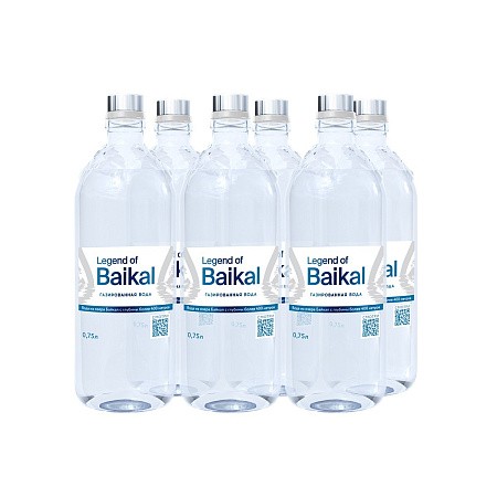 Вода питьевая «Legend of Baikal», газированная, 0,75 л, стекло (упаковка 6 шт)